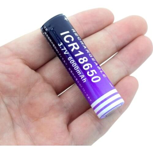 New Rechargeable 1/2/4/6/8/10pcs 18650 Lithium Battery 3.7v 6000mAh Battery Li-ion ICR 18650 Battery For Car Toys Flashlights