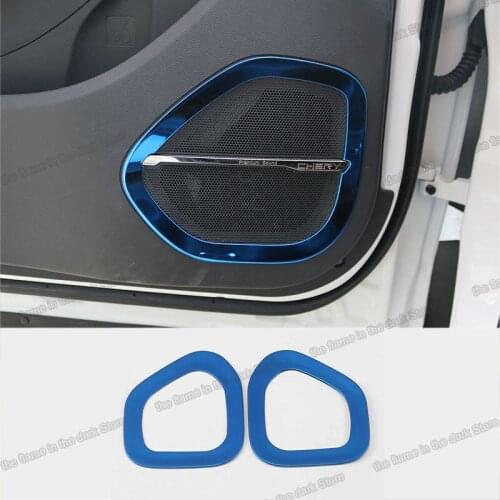 Lsrtw2017 for Chery Tiggo 8 Car Inner Door Sound Speaker Frame Trims Interior Accessories Sticker 2018 2019 2020 Auto