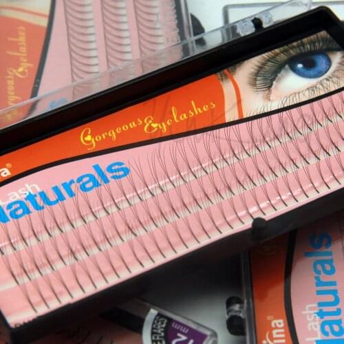 NAVINA 102 Strips 3D Individual False Eyelash Fake Eyelashes Extension Strips 8mm/10mm/12mm Non Knot NAVINA D-Lash 0.12mm W Lash