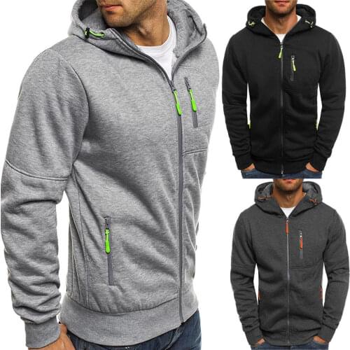 2021 Newest Mens Long Sleeve Warm Hoodie Casual Turtleneck Zipper Jacket Sweatshirt Outdoor Coat