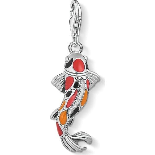 Lucky Koi Fish Charms for Jewelry Making 925 Sterling Silver Good Luck DIY Fashion Jewelry for Bracelet Necklace Women Men
