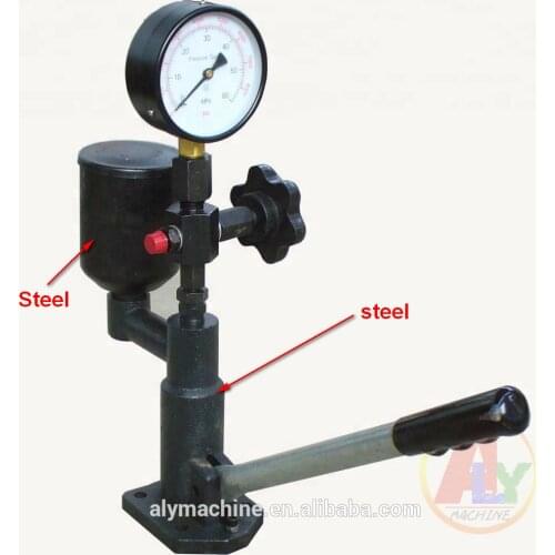 PS400A-II diesel common rail injector nozzle tester steel oil cup metal base with adjusting pressure valve