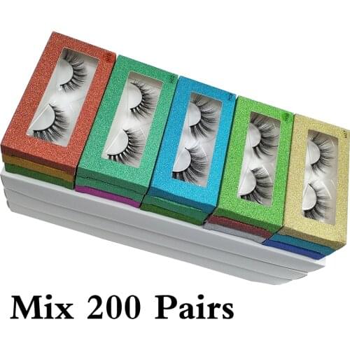 Mink Eyelashes Wholesale 30/50/100/200pcs 3d Mink Lashes Natural Mink Eyelashes Pack False Eyelashes Makeup False Lashes In Bulk