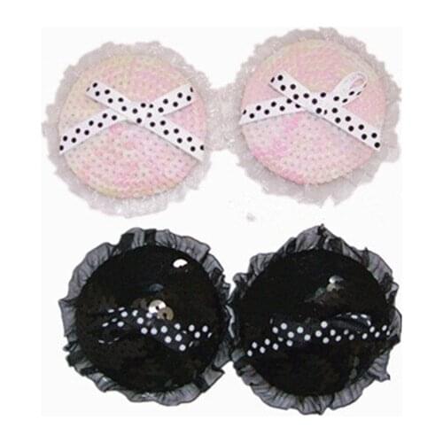Sexy Sequin Round-shaped self-adhesive nipple cover / Sequin breast petals NC006