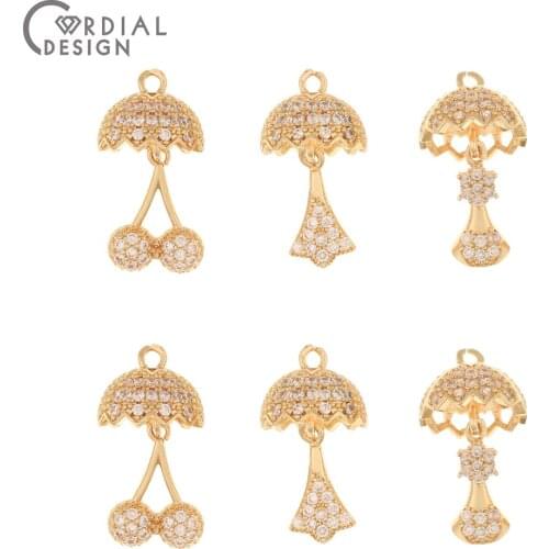 Cordial Design 30Pcs 13*25MM Jewelry Accessories/CZ Charms/Hand Made/Jewelry Findings & Components/Earrings Making/DIY Pendant