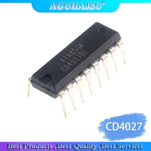 10pcs/lot CD4027 CD4027BE CD4027BD DIP-16 JK -slave flip-flop new original