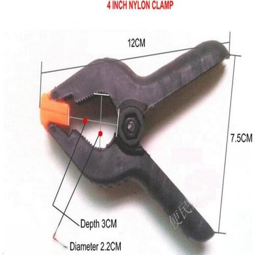 HEAVY DUTY 10PCS/Lot 4 INCH Two-Tone Color Nylon Plastic Spring Clip, Spring Clamp, Woodworking Clamp With Movable Tips