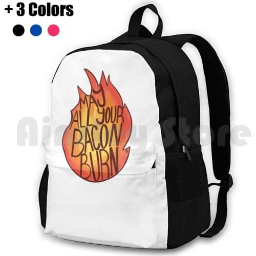 Calcifer Quote Outdoor Hiking Backpack Waterproof Camping Travel Calcifer Howls Moving Castle Dianna Wynne Jones Studio Ghibli