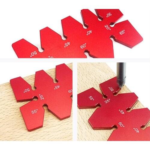 Woodworking Angle Ruler Aluminum Alloy Measurement Angle Gauge Template Carpentry DIY Wood Work Tools