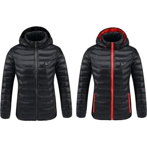 Outdoor Graphene Electric Heated Down Jacket USB Constant Temperature Heating Carbon Fiber Warm Winter Coats for Women