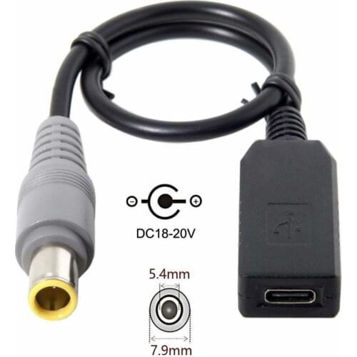 USB 3.1 Type C to DC 7.9*5.4mm Power Plug PD Emulator Trigger Charge Cable for Laptop Easy To Use AA4573