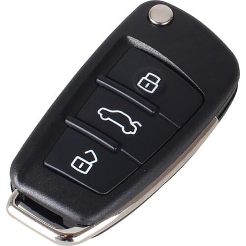 3 Buttons Replacement Smart Car Key Fob for Audi A46L Q5 Q7 Black Color High Quality Remote Control Car Key Shell Cover Acce