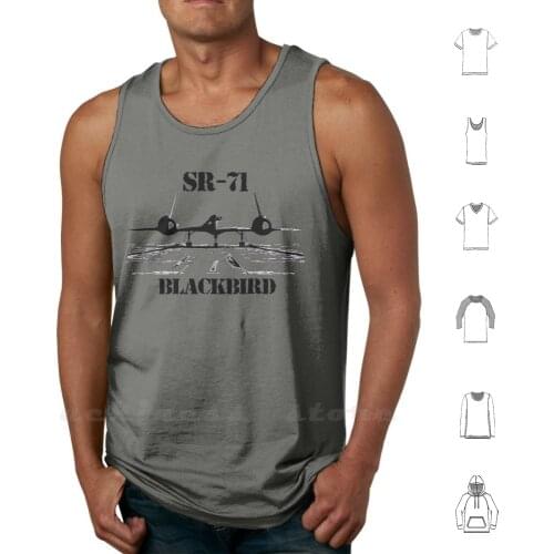 Sr-71 Blackbird Tank Tops Vest Sleeveless Sr71 Blackbird Black Hawk Stealth Us Air Force Battle Airplane