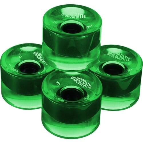 4 Pcs/set Skateboard Wheels 82A PU Wheels Roller Skate Longboard Tires with Bearing Skateboard Scroll Wheel Replacement Parts