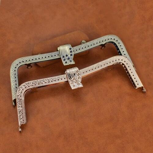 5Pcs 20CM Concave Frame Embossing Metal Leaves Kiss Clasps Lock For Bags Clutch Bag Hardware Purse DIY Sew Accessories