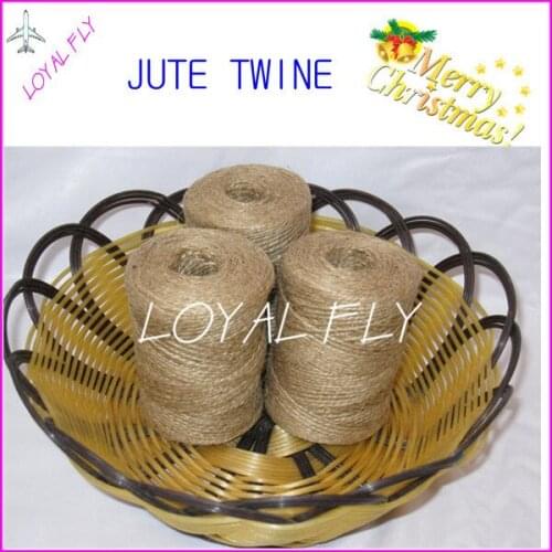 50pcs/lot natural DIY jute twine/cords (1.5mm) 100m/spool jute rope, jute string