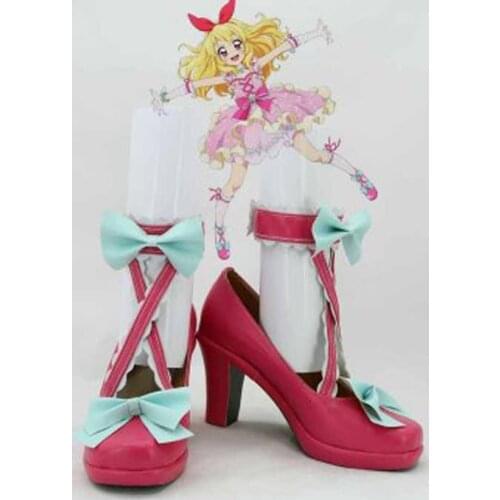Aikatsu! Ichigo Hoshimiya Cosplay Boots Shoes Anime Party Cosplay Show Boots Custom Made for Adult Women Shoes