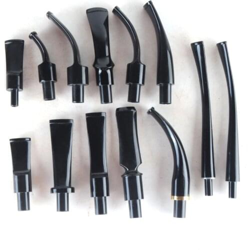 Acrylic mouthpiece for Tobacco briar pipe smoking pipes handwork PMMA Acrylic Stems Black stems