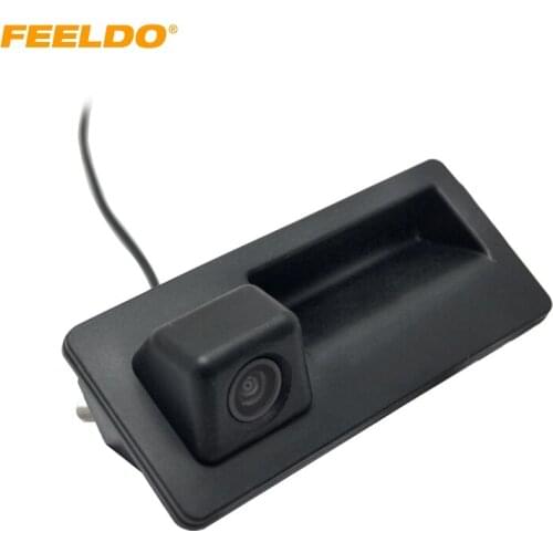 FEELDO Car Rear View Parking Trunk Handle Camera For Audi A4L A4 A5 S5 Q3 Q5 VW Passat Tiguan Golf Passat Touran Jetta #2068