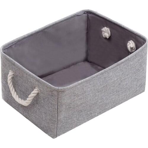 Large Storage Box Rope Handle Bedroom Shelf Wardrobe Clothes Toy Shoes Sundries Folding Organizer Fabric Foldable Box For Object