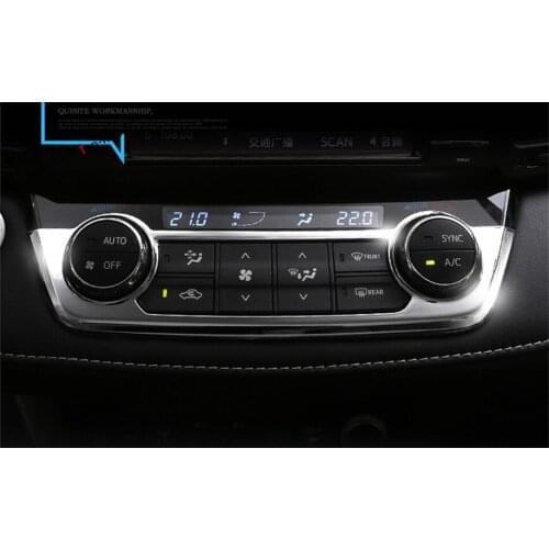 Yimaautotrims Central Air Conditioning AC Button Control Panel Frame Cover Trim Fit For Toyota Rav4 Rav 4 2016 2017 2018