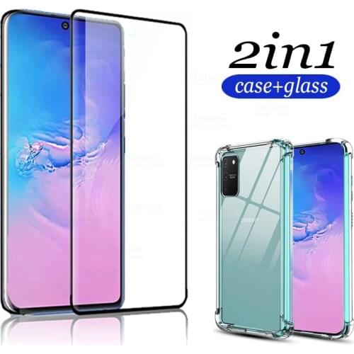 2in1 S10 Case Tempered Glass For Samsung Galaxy S10 Lite S 10 note 10lite Back Protective soft Shell note 10 S 10lite Glass