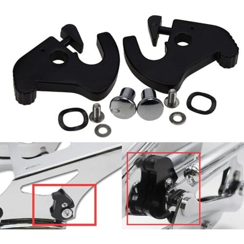 Black Detachable Rotary Sissy Bar Rack Docking Latch Kit For Harley Touring Electra Road Street Glide Road King Softail 883 1200