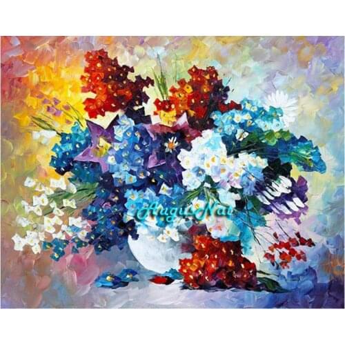Flower diamond painting cross stitch secnery wall art decor diamond dots picture magic bead painting diamond oil paint on canvas