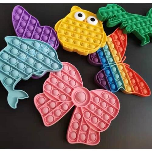 Kawaii Popi Push Its Bubble Fidget simpl Antism Toys for Children Figet Toy Kids anti-stress poppit Adhd dimple Squishy Reliver