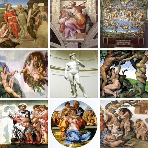 Famous Italian Painter Michelangelo Series 5D DIY Diamond Painting Full Square/Round Diamond Embroidery Sale Rhinestone Painting