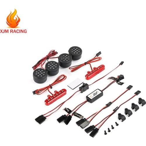 Plastic Front Light and Cnc Metal Tail Lamp Set for 1/5 Losi 5ive-T Rovan LT Rc Car Parts