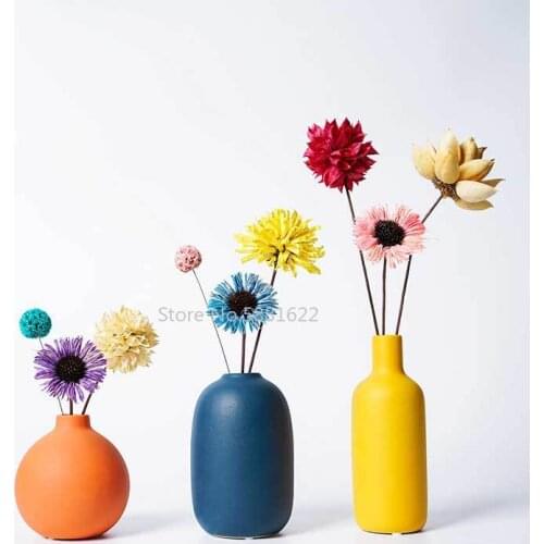Tabletop Vase Decoration Home Handmade Porcelain Vase Filler Bathroom Decor Nordic Small Ceramic for Flowers Living Room Office