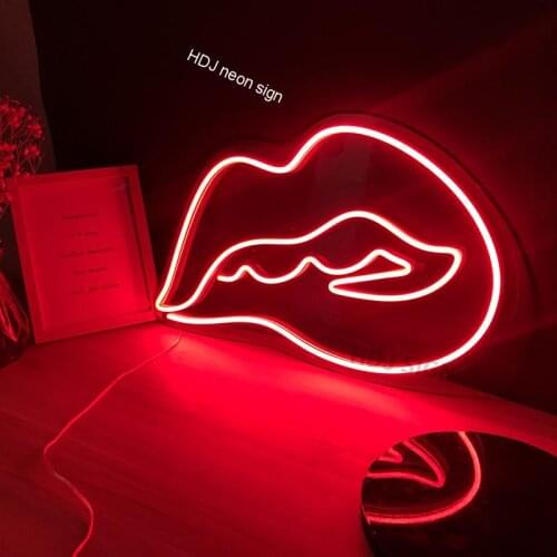 Lips Shower Gender Reveal Party Neon Sign Flex Led Text Neon Light Sign Neon Led Custom Led Neon Sign Home Room Birthday
