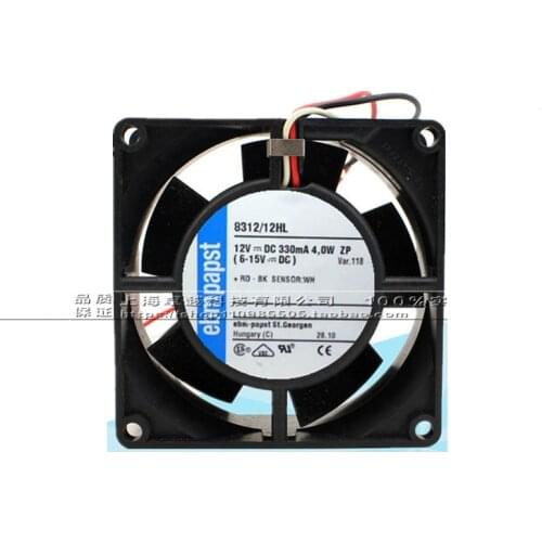 New original 8312 / 12HL 8032 12V 4.0W 3 line double beads axial cooling fan