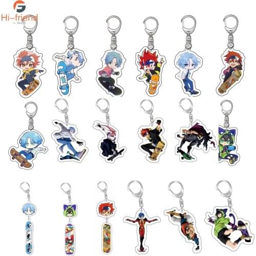 Wholesale SK∞ SK8 The Infinity Anime Keychain Langa Hasegawa Acrylic Key Chain Two-Sided Protective Film Cute Pendant Jewelry