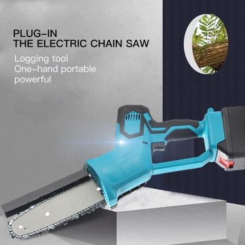 8 Inch 1200W Electric Saw Chainsaw Wood Cutters for Makita 18v Battery 500r/min Chain Saw Power Tool Garden Fruit Tree Cutters