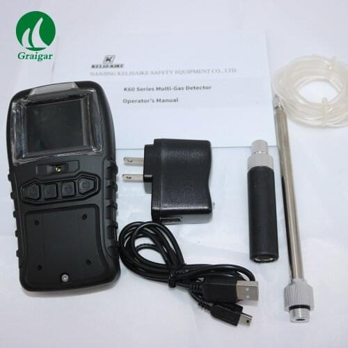 Portable Multi Gas Detector K60-IV Used for Detecting Leaking Gas Sound and Flash Alarm
