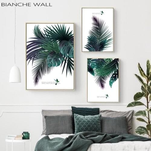 Flower Leaf Canvas Poster Nordic Landscape Print Modern Wall Art Painting Nature Decorative Picture Scandinavian Home Decor