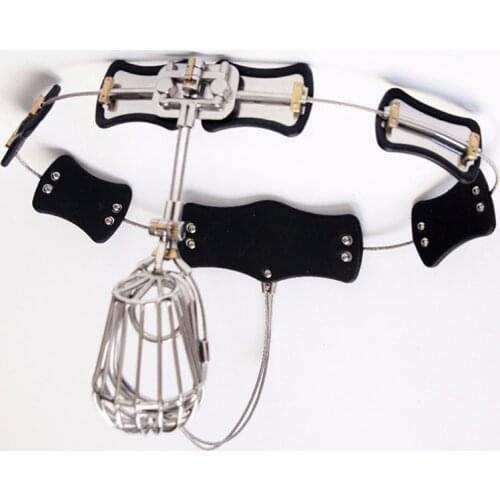 30-150cm Adjustable Chastity Belt Stainless Steel Cock Cage Sextoy For Man Penis Bondage Strapon Pants Penis Cage Bdsm Dick Lock