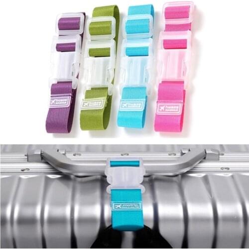 8 Colors Adjustable Nylon Lock Travel Luggage Straps Belt Protective Travel Accessories Suitcase Packing Belt Hanging Buckle
