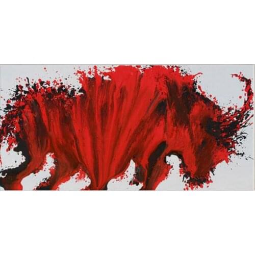 Hand Painted Cow Canvas Art Print and Poster Farm Animal Bull Photography Canvas Painting Picture Modern Wall Art Decor