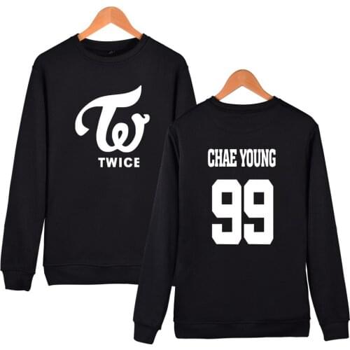 Ulzzang Harajuku Kawaii Tumblr Sweatshirt Men/Women Pink Black Kpop TWICE Latter Hoodies Momo Sana Mina Sweatshirt Tracksuit Top