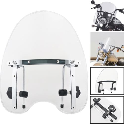 19" Windshield Windshield Handlebar Motorcycle Universal For Yamaha Stryker Vmax 1200 Virago V Star 250 1300 1200