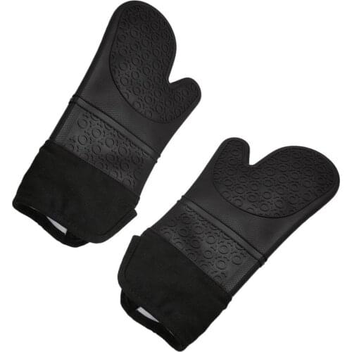 Waterproof Non-slip Silicone Glove Microwave Oven Thick Thermal Insulation Glove Anti-scald Baking Glove