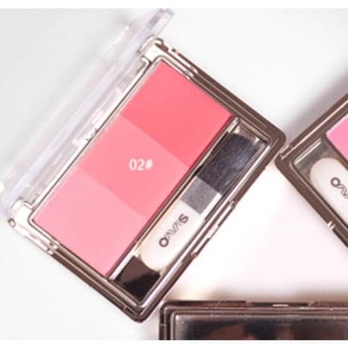 High Quality makeup Smooth 3-Color Gradual Contour Blush Face Blusher Powder Palette Set Reliable for cosmetics and concealer