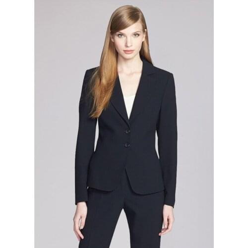 High Quality New 2015 Autumn Business Custom made Navy Ladies Pants Suits Formal Office Women Work Wear Plus Size Uniform 4XL