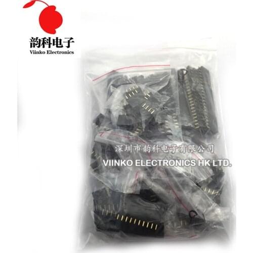 10*10pcs Single Row Pin Female Header Socket 2.54mm Pitch 1*10p 12p 20p 2p 3p 4p 5p 6p 7p 8p Pin Connector kit