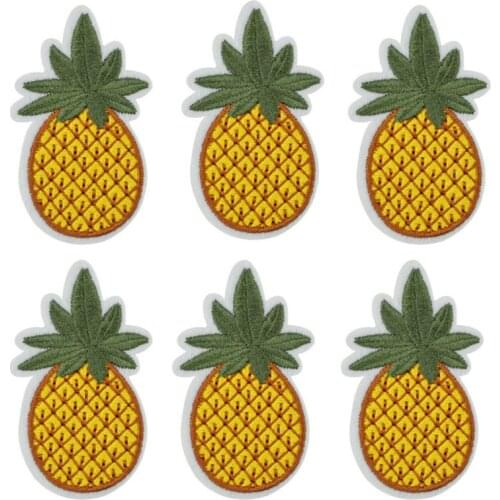 10 pcs Pineapple fruit patches badge for clothing iron embroidered patch applique iron on patches sewing accessories for clothes