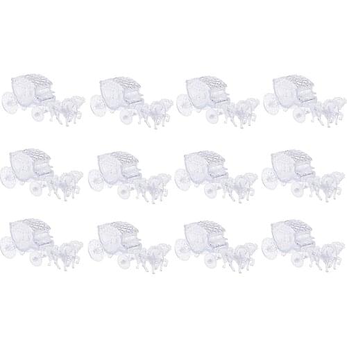12pcs Crystal Carriage Candy Gift Boxes Wedding Party Baby Shower Favors