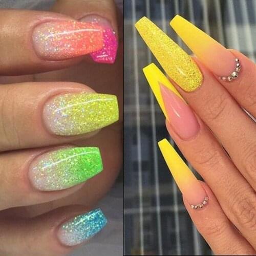 3 Bags Colorful Sugar Nail Glitter Powder For Nail Art Decorations French Charms Gel Polish Sparkly Candy Pigment Dust Manicure